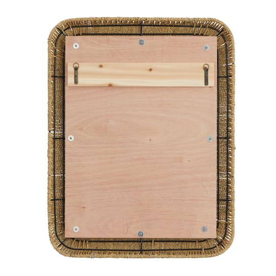 Brown Iron Bohemian Wall Mirror, 40" x 32" x 3"